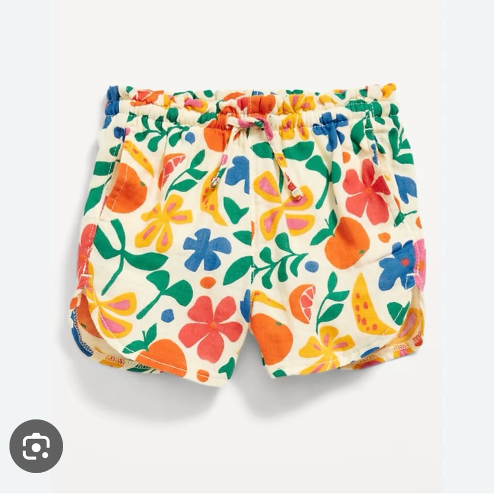 Old Navy Printed Double-Weave Dolphin-Hem Shorts for Toddler Girls